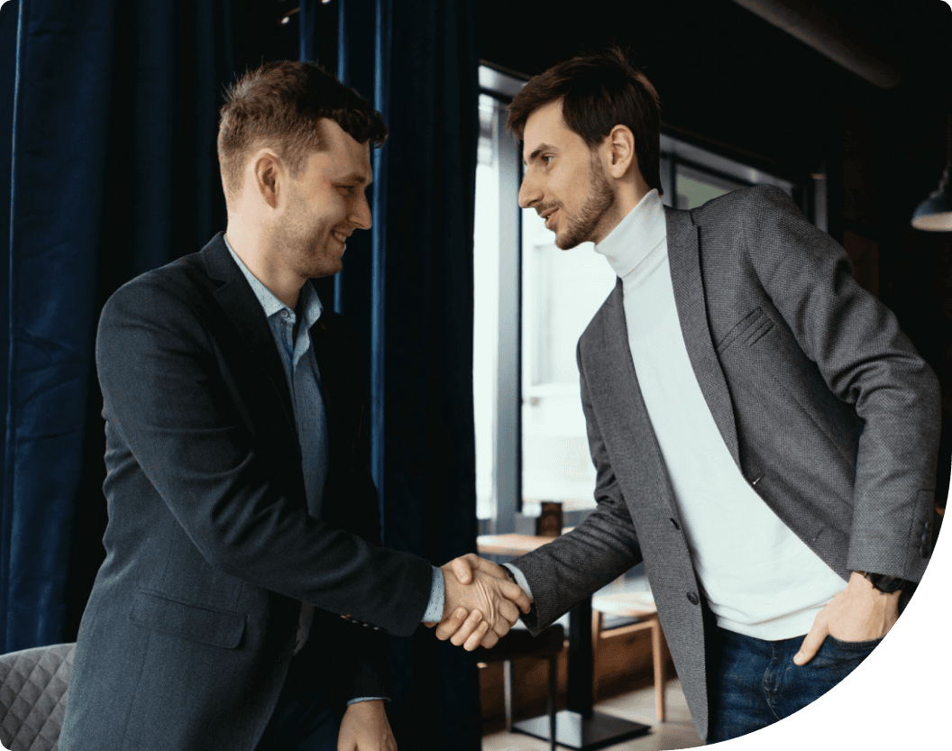 na zdjęciu przedstawiciel handlowy oraz klient